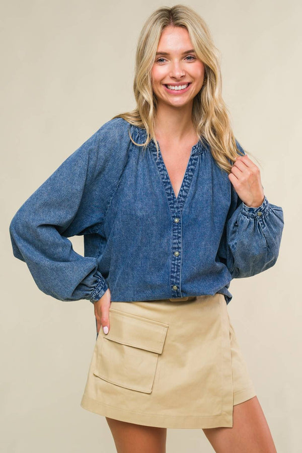 musing-about-you-denim-top Flying Tomato-Sophia's StyleTOPS-1
